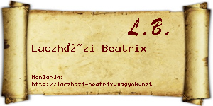 Laczházi Beatrix névjegykártya